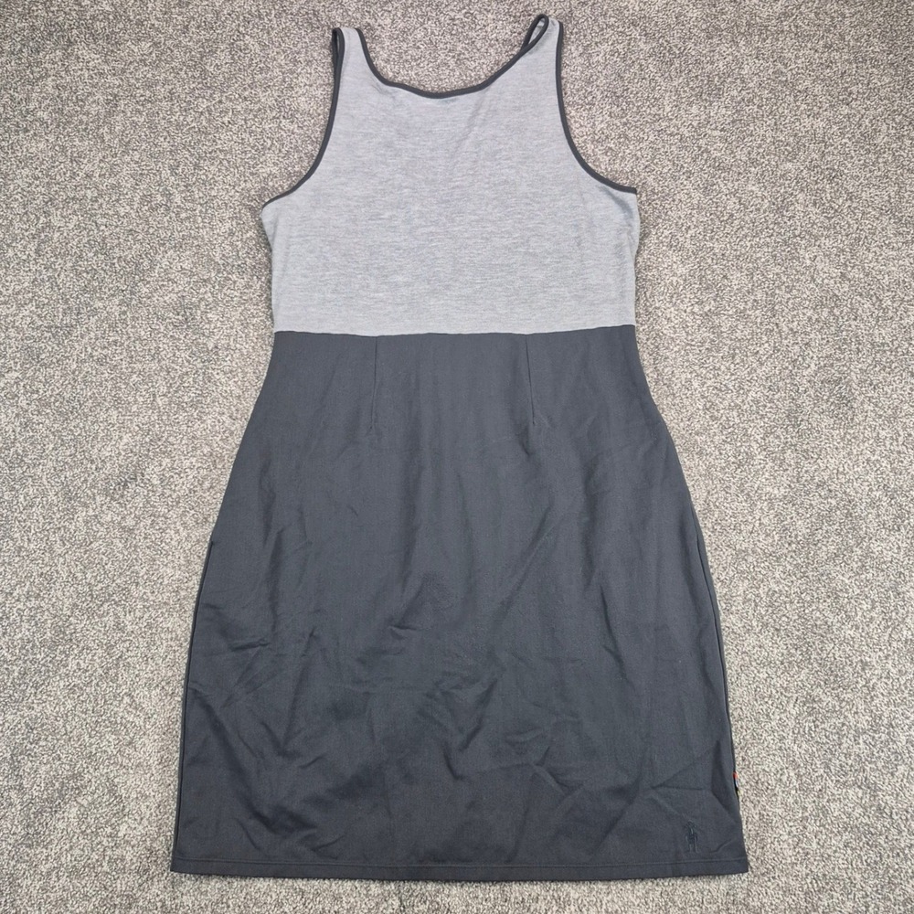 Smartwool Dress Women Large Gray Black Merino Woolblend Sleeveless